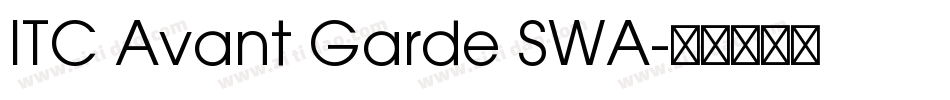 ITC Avant Garde SWA字体转换